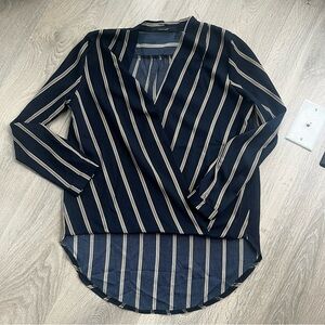 Navy Blue Flowy Shirt Size Small